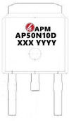 AP50N10D verdoppeln Transistor hohen Leistung der Mosfet-Schalter-/50A 100V TO-252